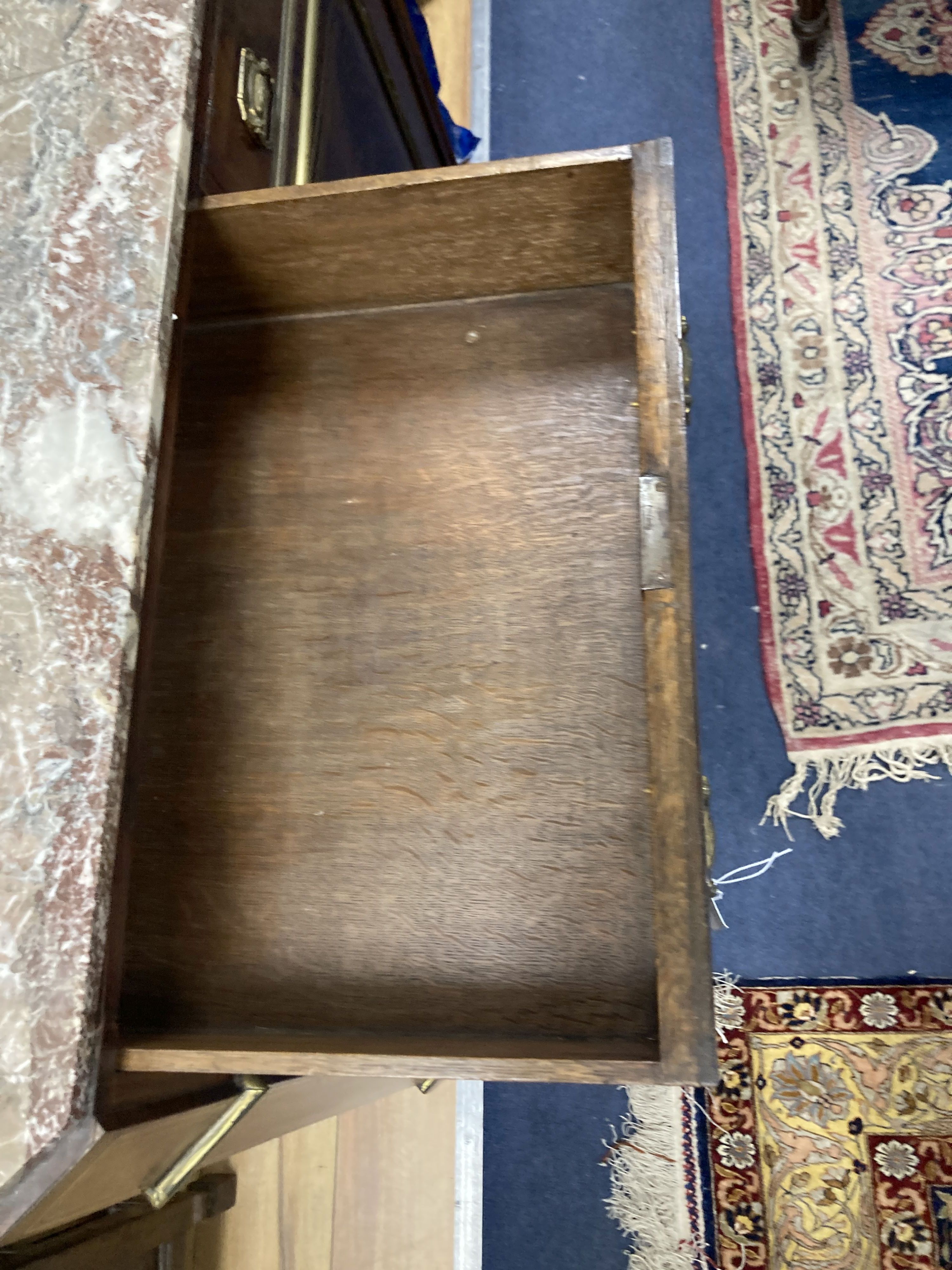 An early 19th century Northern European mahogany cabinet de toilette, W.119.5cm D.56cm H.82.5cm